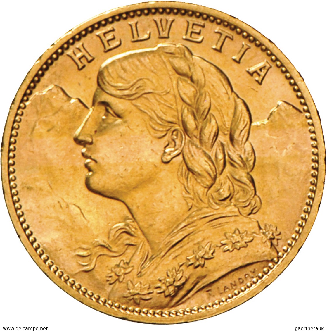 Schweiz - Anlagegold: 20 Franken 1913 B (Vreneli), KM# 35.1, 6.45 G, 900/1000 Gold, Auflage Nur 700. - Andere & Zonder Classificatie