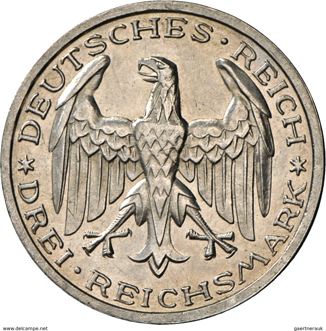 Weimarer Republik: 3 Reichsmark 1927 A, Universität Marburg, Jaeger 330, Vorzüglich. - Andere & Zonder Classificatie