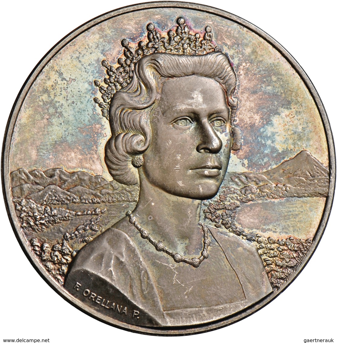 Medaillen Alle Welt: Großbritannien, Elisabeth II. Seit 1952: Silbermedaille 1968, Stempel Von F. Or - Zonder Classificatie
