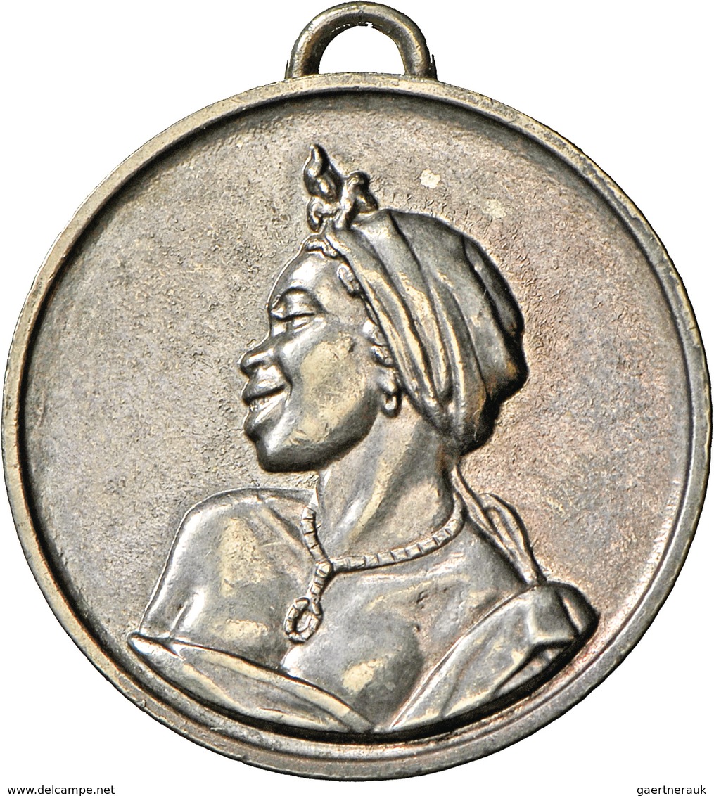 Medaillen Alle Welt: Senegal: Tragbare Silbermedaille O. J., 40 Mm, 17,16 G, Herrliche Tönung, Von G - Zonder Classificatie