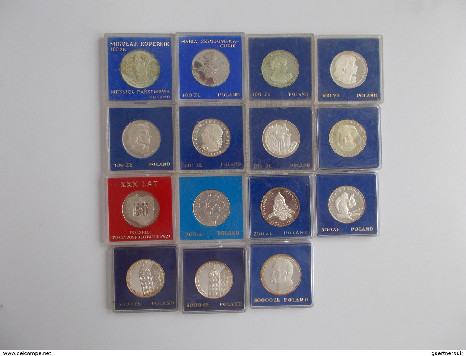 Polen: Lot 15 Silbergedenkmünzen: 8 X 100 Zlotych, 3 X 200 Zlotych, 1 X 500 Zlotych, 2 X 5.000 Zloty - Polen