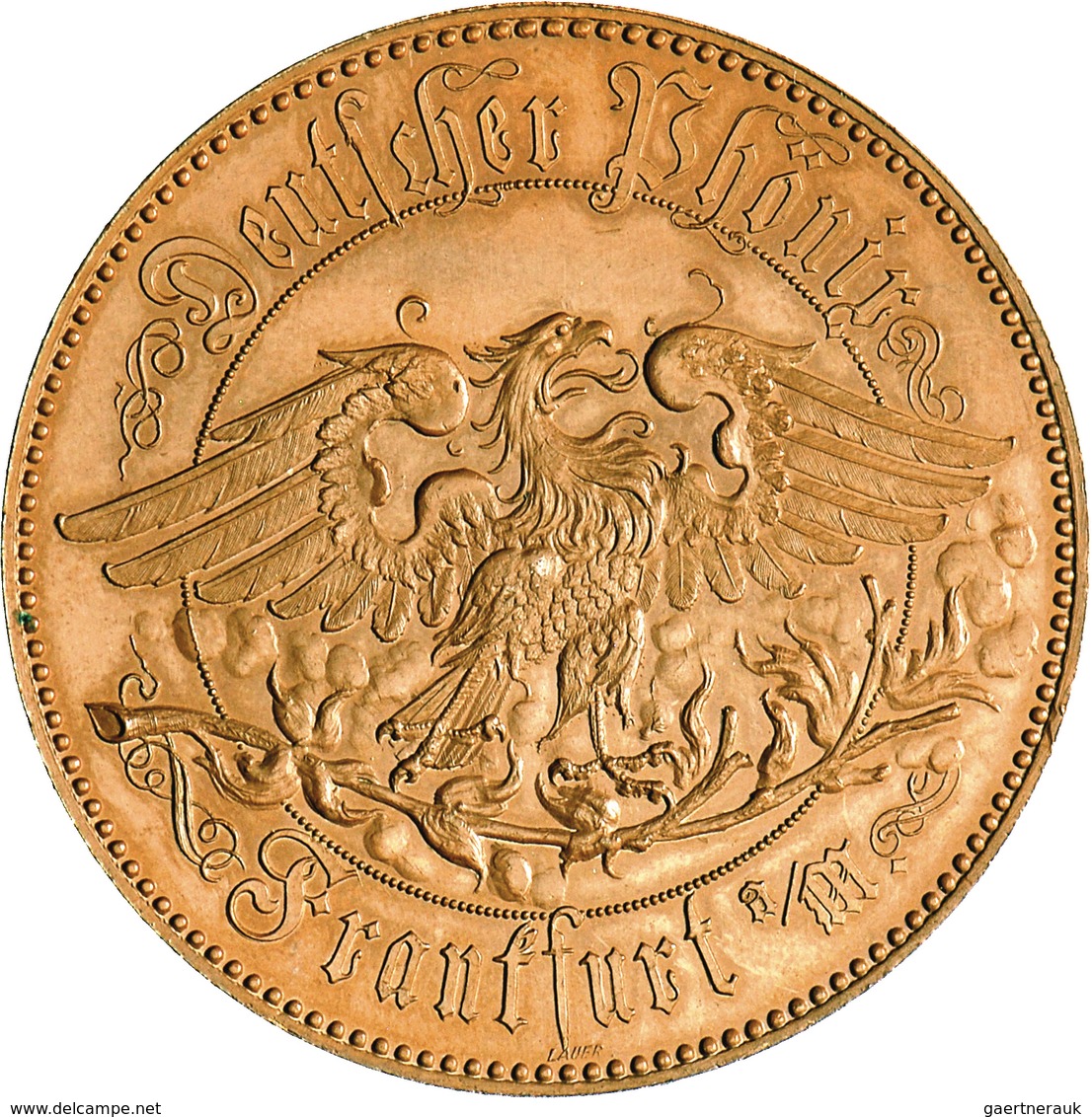 Medaillen Deutschland - Geographisch: Frankfurt, Stadt: Bronzemedaille 1895, Von Lauer. Auf Das 50jä - Andere & Zonder Classificatie