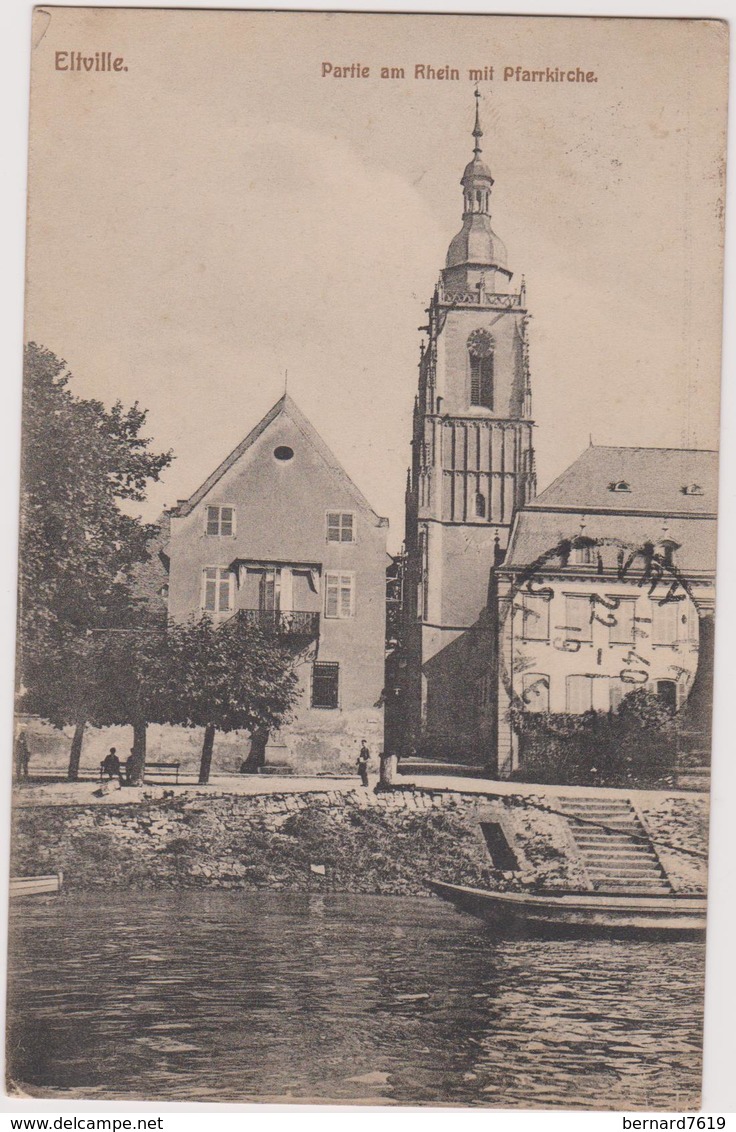 Allemagne     Eltville   Partie Am Rhein Mit Pfarrkirche - Eltville