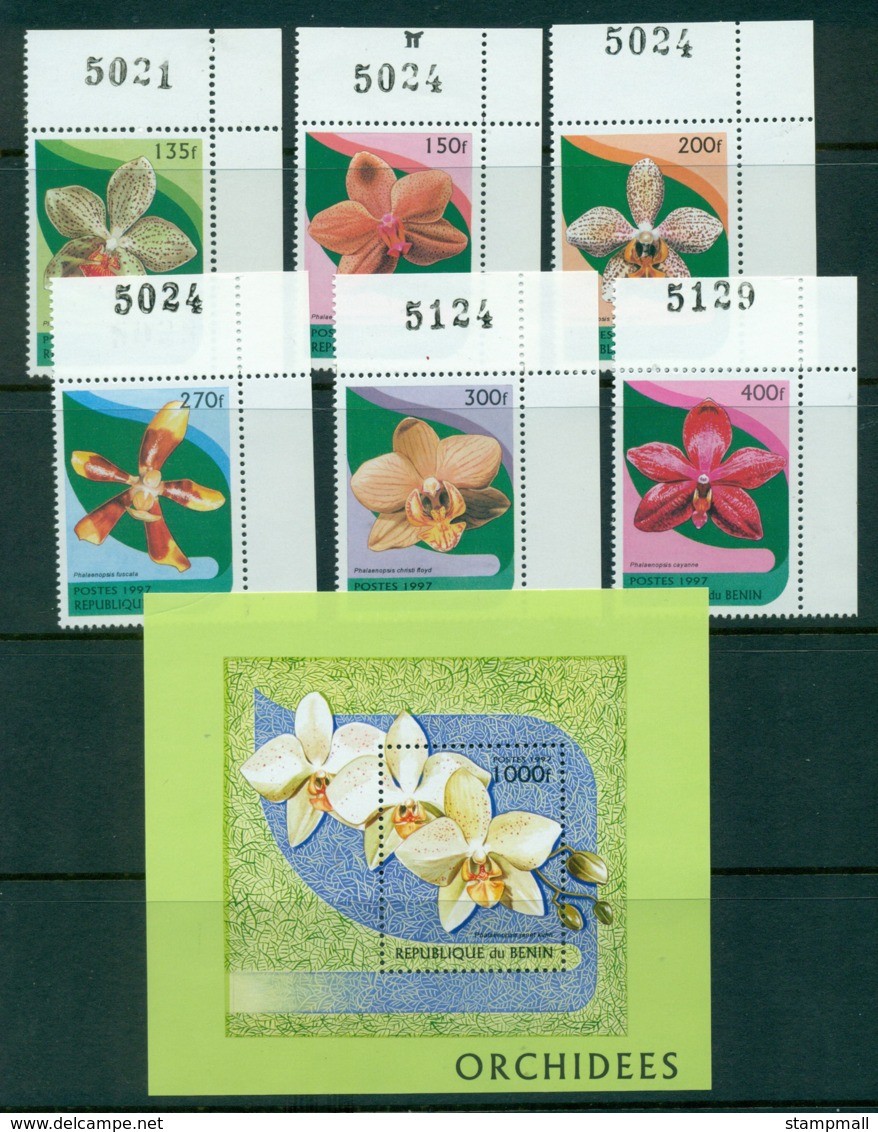 Benin 1997 Orchids + MS MUH Lot38538 - Benin - Dahomey (1960-...)