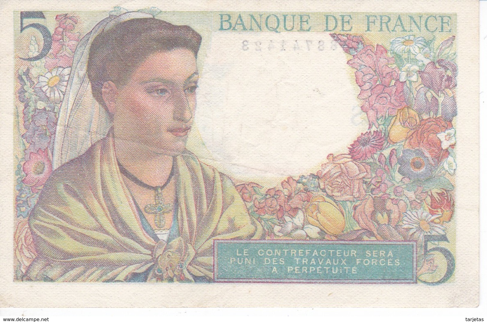 BILLETE DE FRANCIA DE 5 FRANCS DEL 30-10-1947 BERGER  (BANKNOTE) - 5 F 1943-1947 ''Berger''