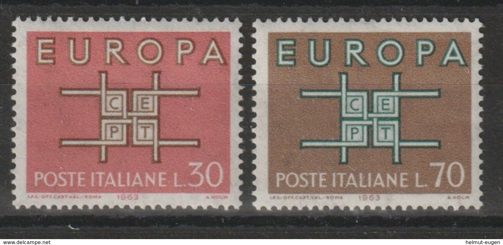 MiNr. 1149 - 1150  Italien. Europa: Aab) Buchstaben „CEPT“ In Ornament - 1961-70: Ungebraucht