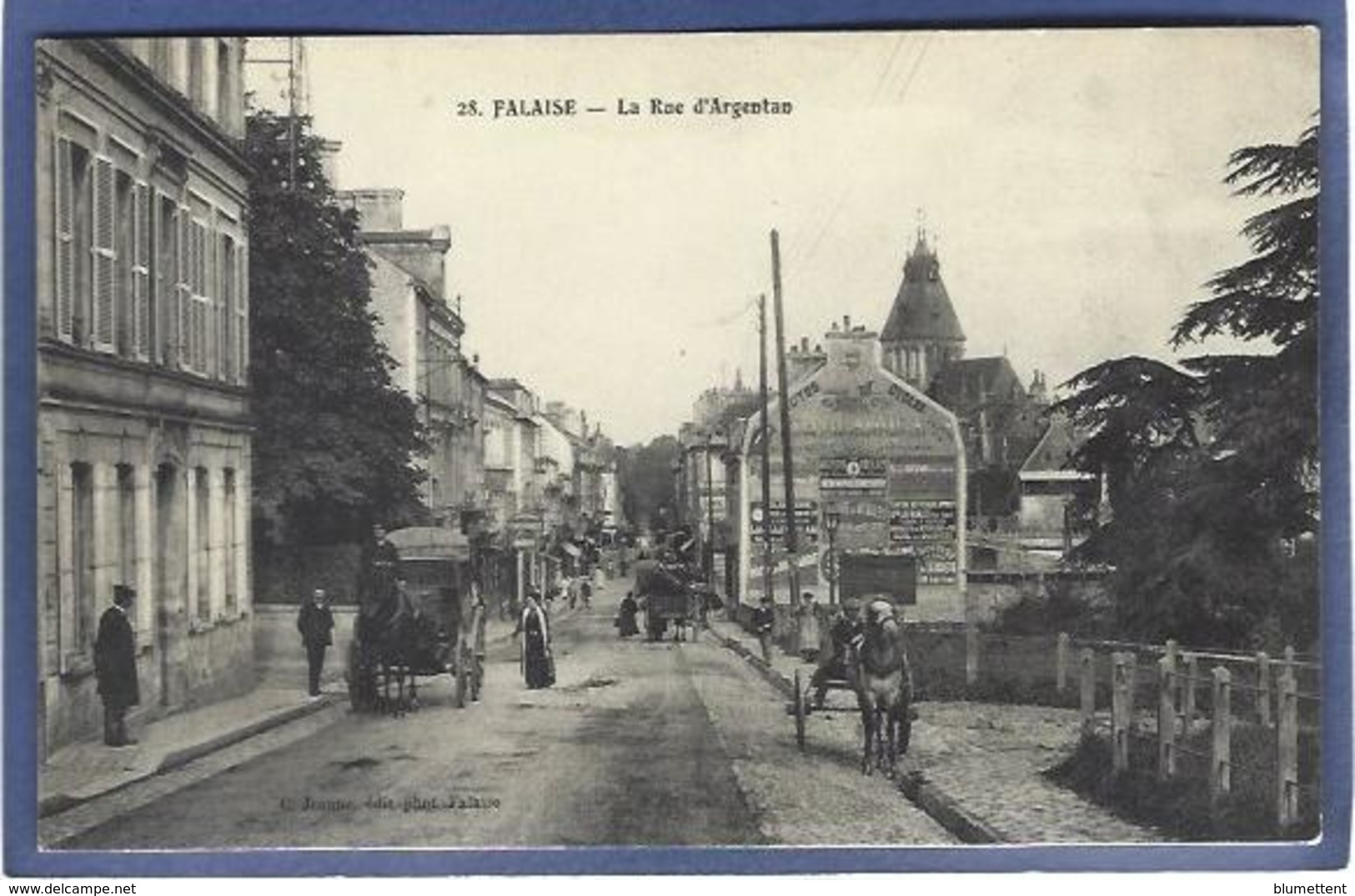 CPA Calvados 14 Falaise écrite Attelage - Falaise