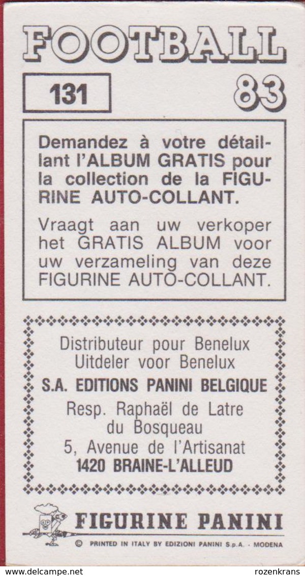 Panini Football 83 Voetbal Belgie Belgique 1983 Sticker Autocollant KVK KV Kortrijk Nr. 131 LOGO Clublogo - Sports