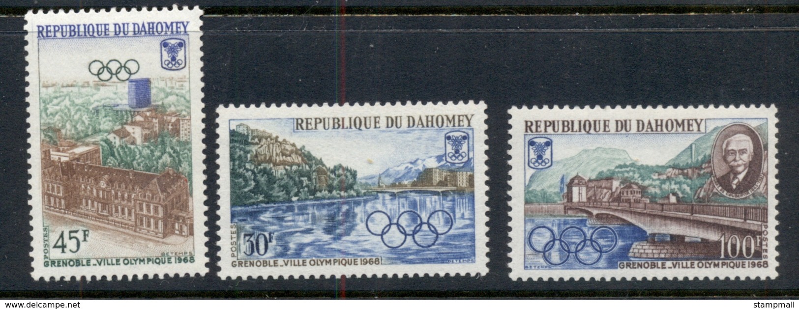 Dahomey 1967 Winter Olympics Grenoble MUH - Benin – Dahomey (1960-...)