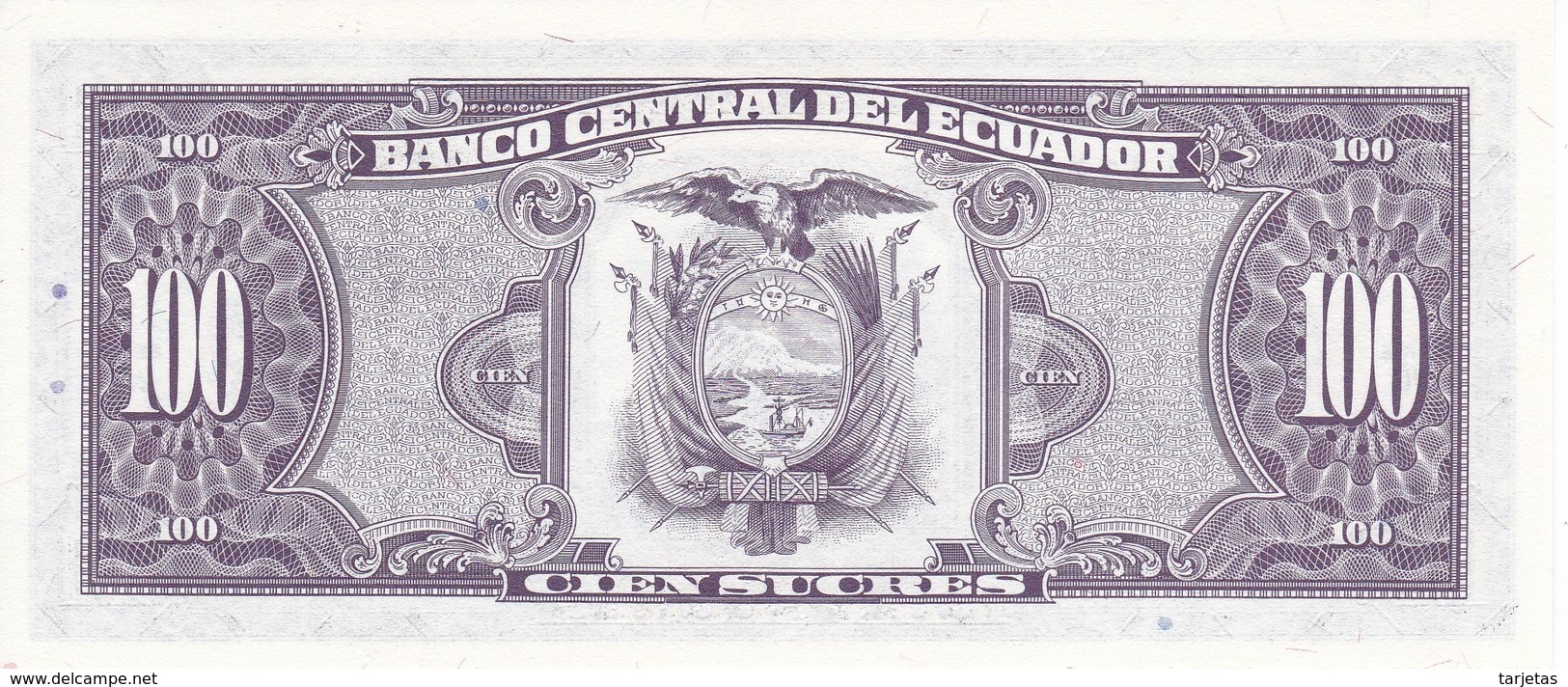 BILLETE DE ECUADOR DE 100 SUCRES DEL AÑO 1994 SIN CIRCULAR-UNCIRCULATED (BANKNOTE) - Ecuador