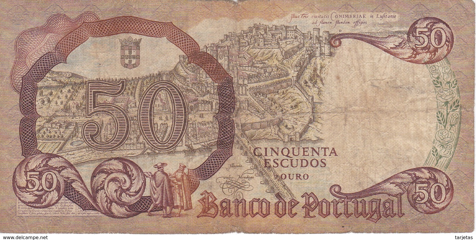 BILLETE DE PORTUGAL DE 50 ESCUDOS DEL AÑO 1964 SERIE BLF   (BANK NOTE) - Portugal