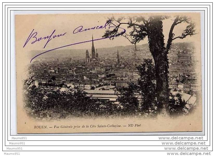 CPA 76 - ROUEN - VUE GENERALE PRISE DE LA COTE SAINTE CATHERINE - Rouen