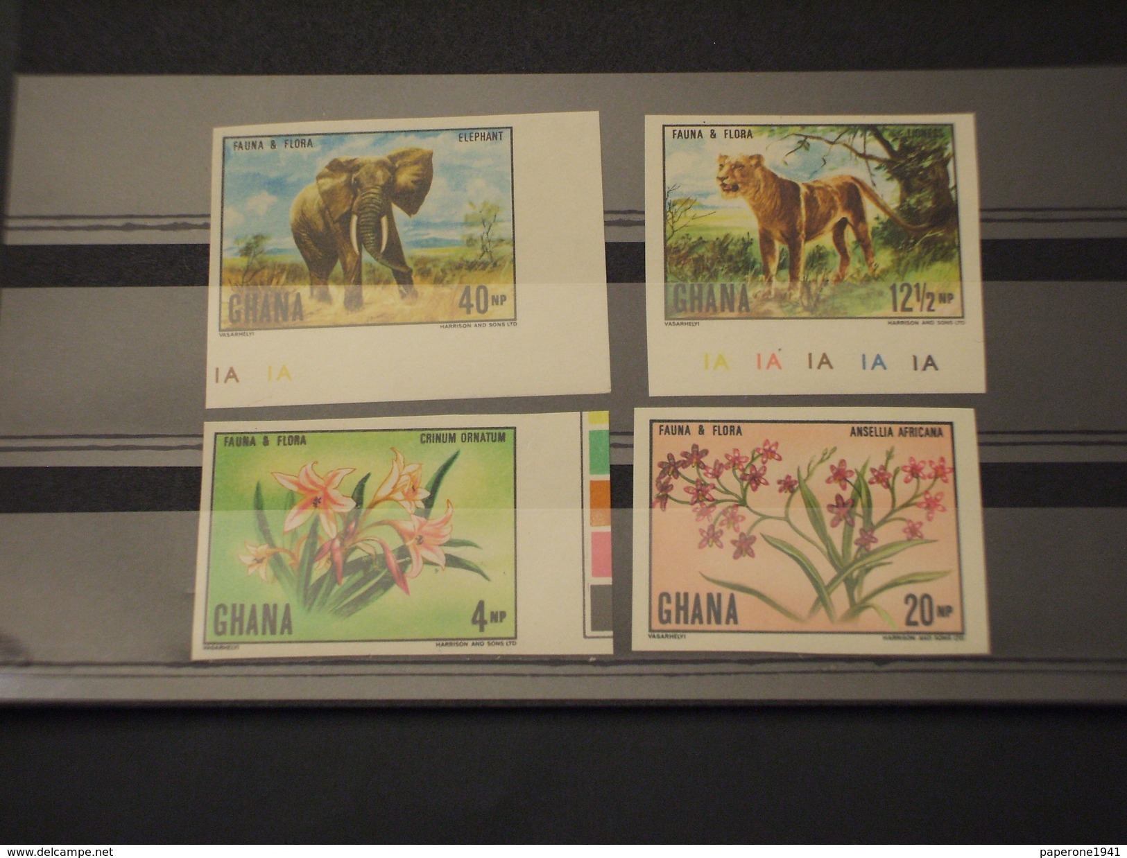 GHANA - 1970 FIORI E FAUNA 4 VALORI ND - NUOVI(++) - Ghana (1957-...)