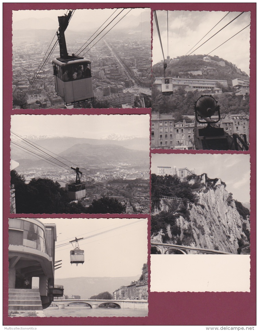 180918 - 5 PHOTOS 1964 - 38 GRENOBLE Vues Du Téléférique Jardin Des Dauphins - Grenoble