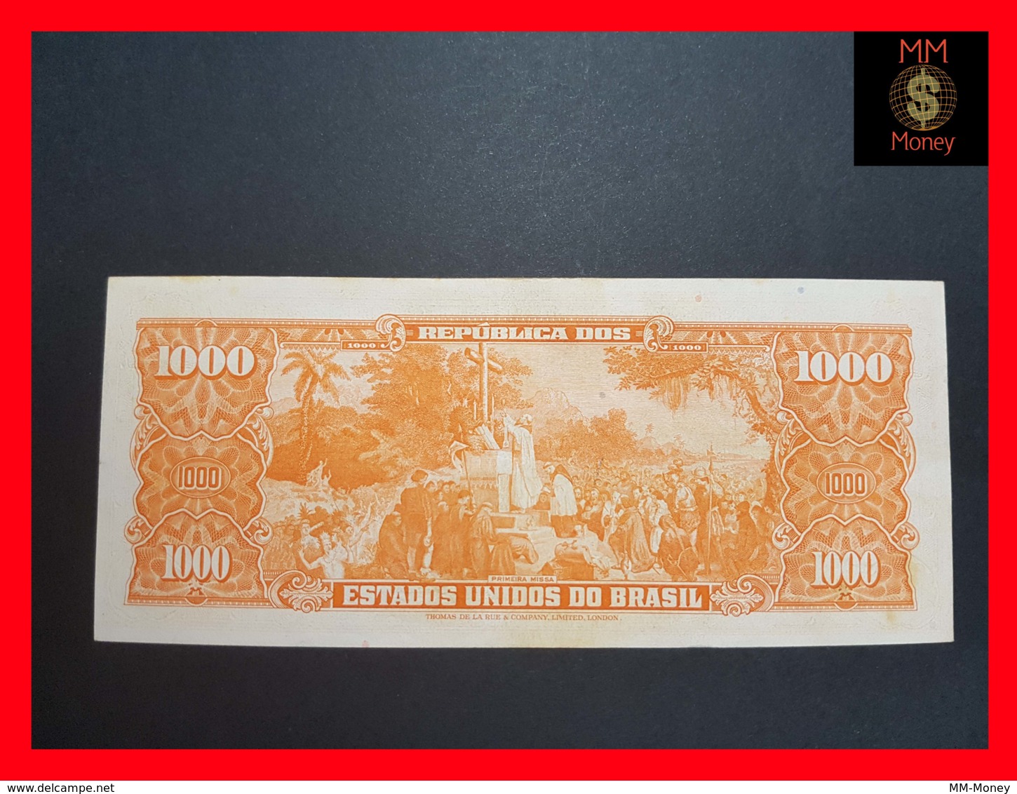 BRAZIL 1.000 1000 Cruzeiros 1963  P. 181   VF + - Brésil