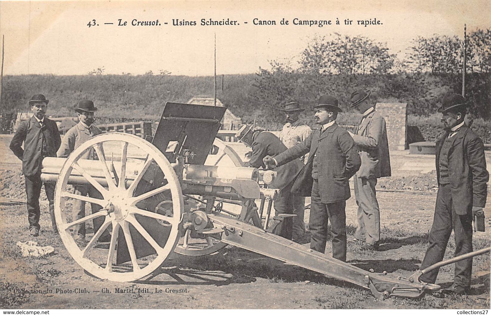 71-LE CREUSOT- USINE SCHNEIDER- CANON DE CAMPAGNE A TIR RAPIDE - Le Creusot