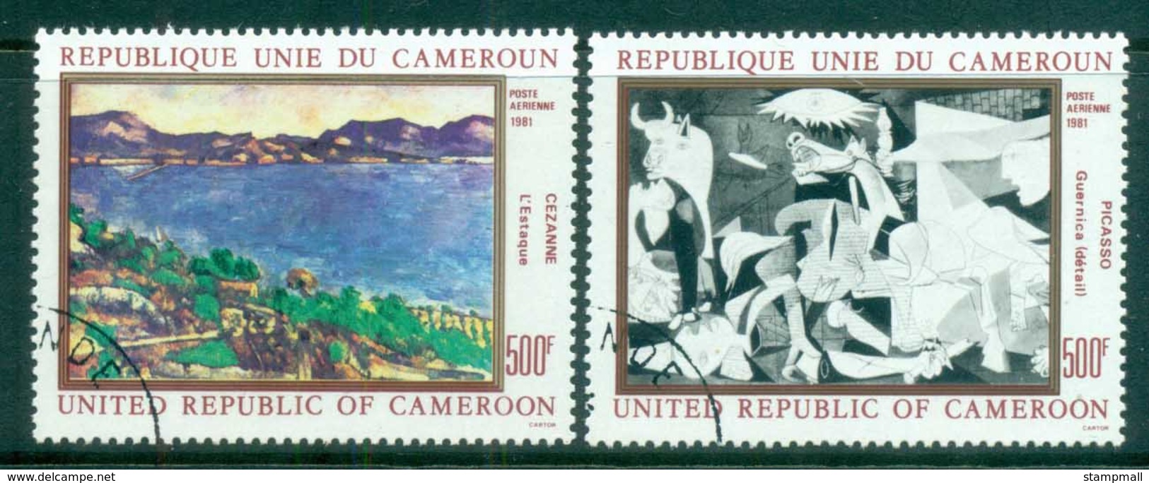Cameroun 1981 Paintings, Picasso, Cezanne CTO - Cameroon (1960-...)