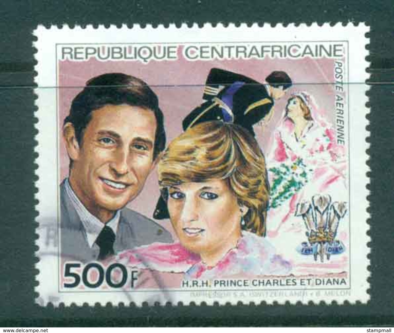 Central African Republic 1984 Anniversaries Diana 500f FU Lot44918 - Zentralafrik. Republik