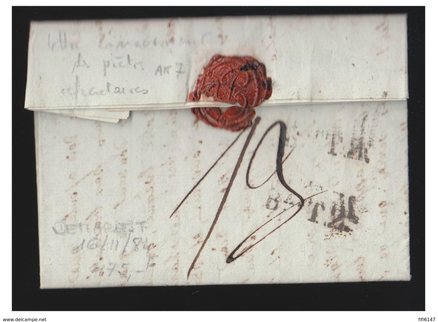 FRANCE --TARN -1798- PORT PAYE D'ALBI -"P.77.P./ALBY"- LETTRE POUR PARIS --"BONNET PHRYGIEN/ P.P." - 1701-1800: Vorläufer XVIII