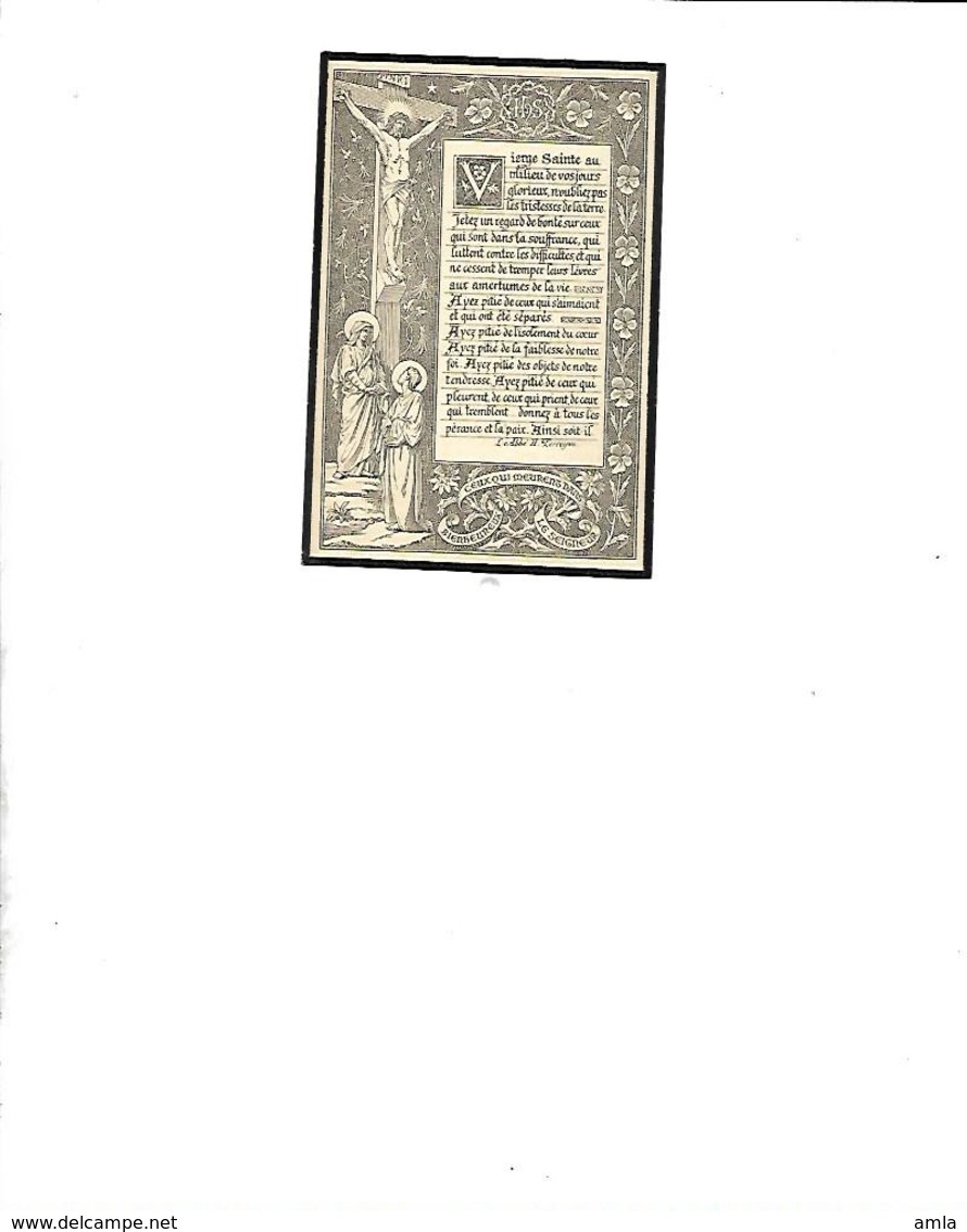 IMAGE RELIGIEUSE EMMANUEL DE LA VILLEON ANCIEN ZOUAVE PONTIFICAL 28 MARS 1923 - Devotieprenten