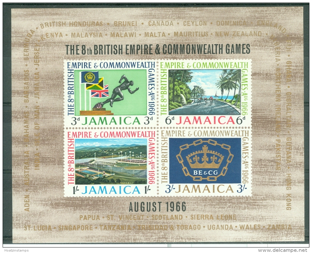 Jamaica: 1966   Eighth Commonwealth Games    M/S  MNH - Jamaica (1962-...)