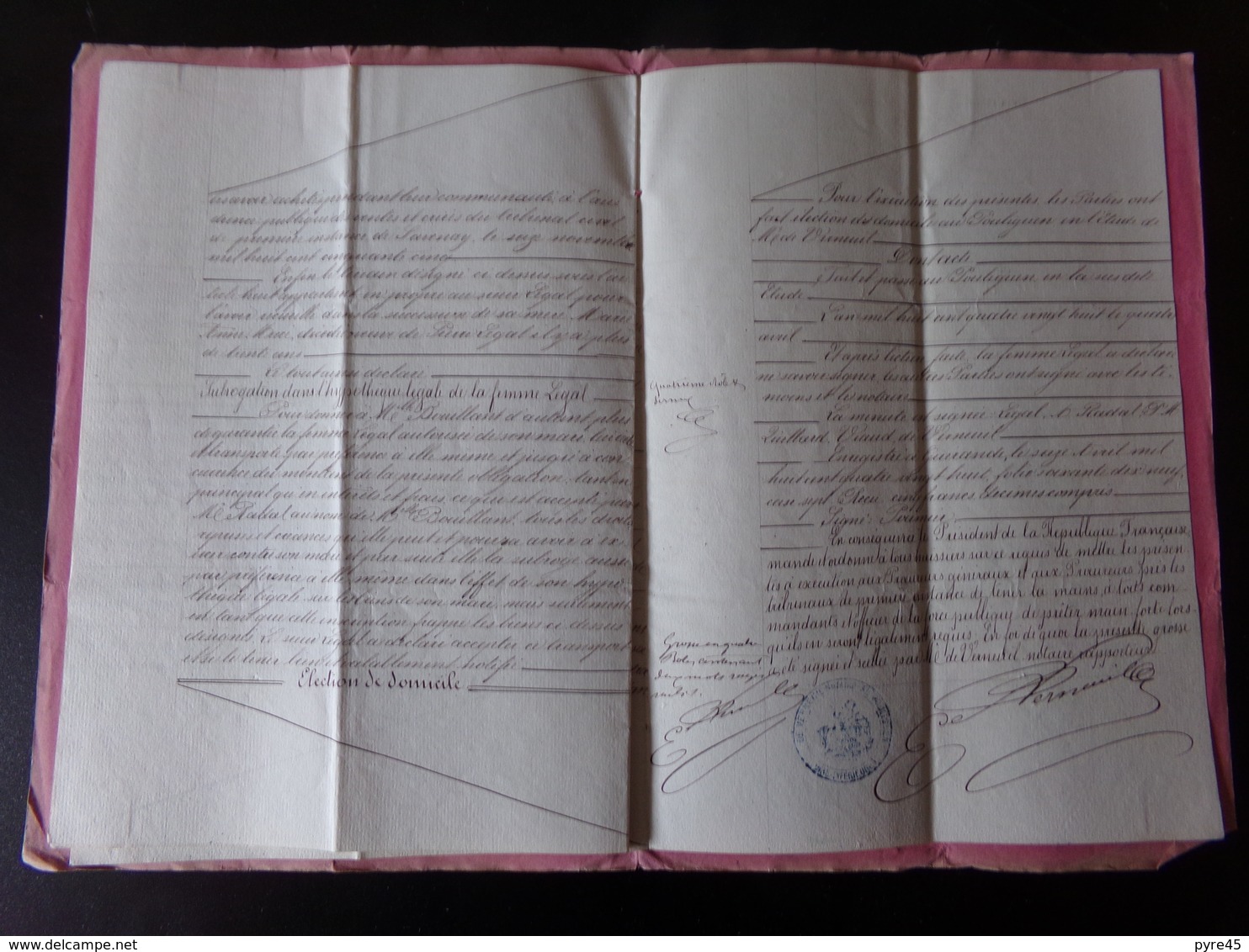 Acte Notarié Du 4 Avril 1888 Au Pouliguen Obligation - Manuscripts