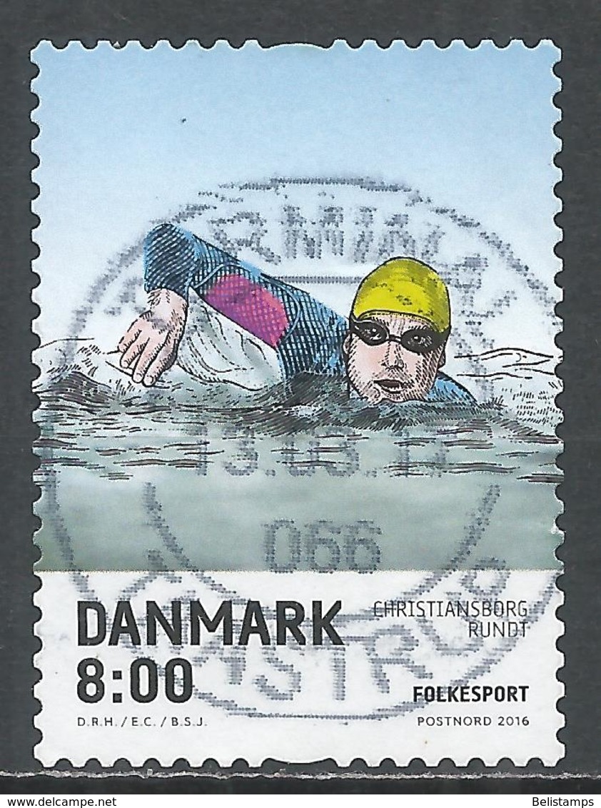 Denmark 2016. Scott #1739 (U) Sport, Swimmer In Christiansborg Rundt Swimming Race * - Usado