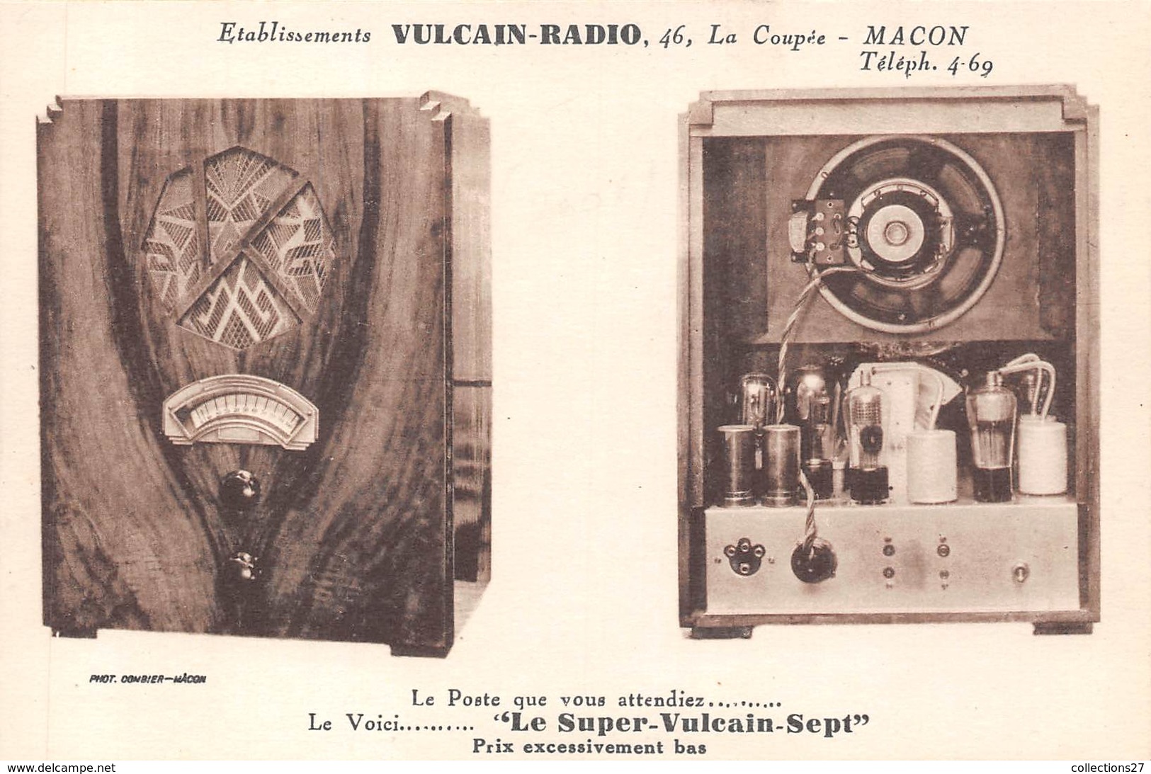 71-MACON-ETABLISSEMENT VULCAIN-RADIO, 46 LA COUPEE - LE POSTE QUE VOUS ATTENDIEZ.. LE VOICI.. LE SUPER-VULCAIN-SEPT - Macon