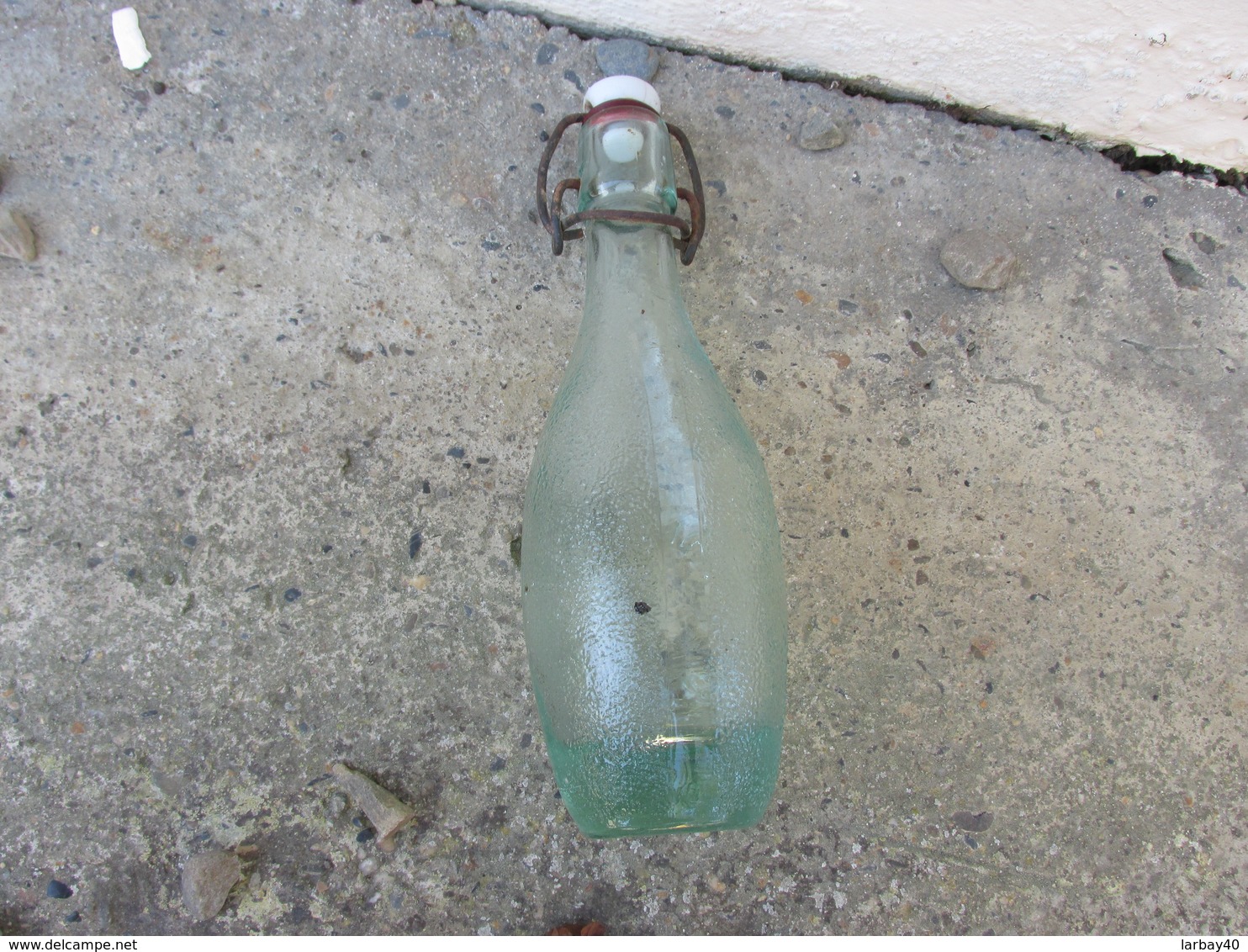 Bouteille En Verre Ancienne Soda Pur Fruit J Cazaux Dax - Soda