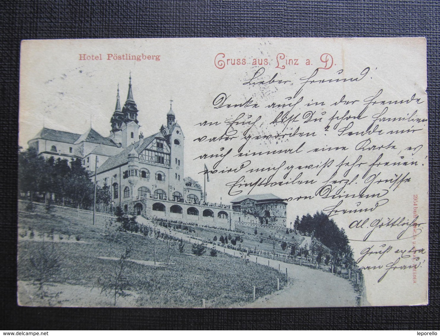 AK LINZ Mondschein Pöstlingberg 1900 ////  D*34150 - Linz Pöstlingberg
