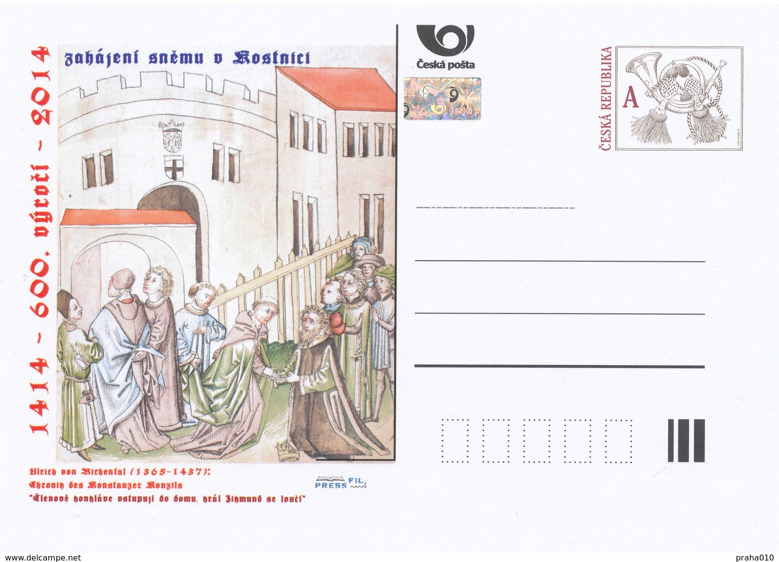 Rep. Ceca / Cart. Postali (Pre2014/47) Consiglio Di Iniziazione 1414 (Chronik Des Konstanzer Konzils - Re Sigismund) - Teologi