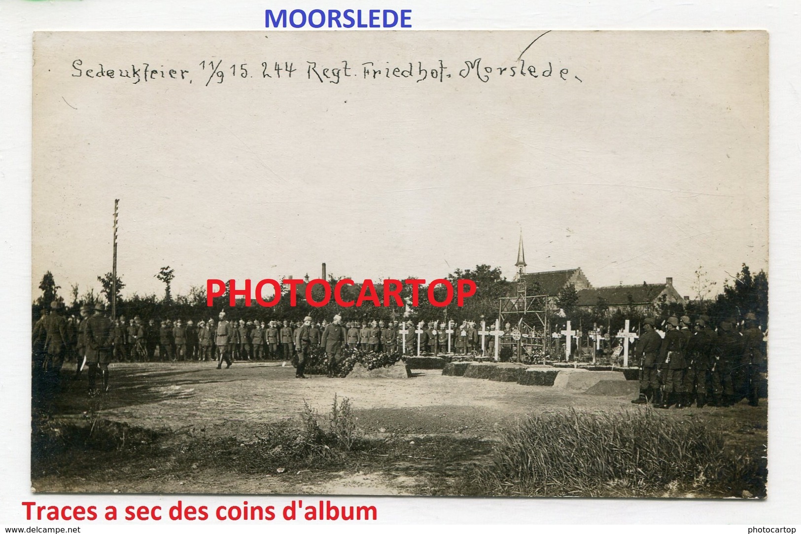 MOORSLEDE-Cimetiere Militaire-VOIR TEXTE-CARTE PHOTO Allemande-Guerre 14-18-1WK-BELGIEN-Flandern- - Moorslede