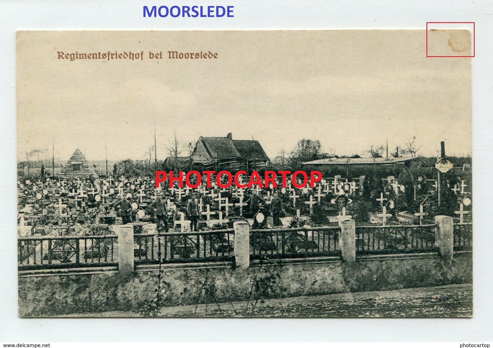 MOORSLEDE-Cimetiere Militaire-Tombes-CARTE Imprimee Allemande-Guerre 14-18-1WK-BELGIEN-Flandern- - Moorslede