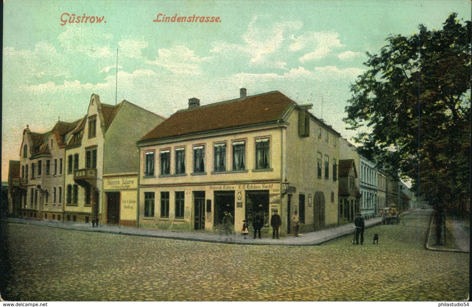 1917, GÜSTROW, Lindenstrasse - Autres & Non Classés