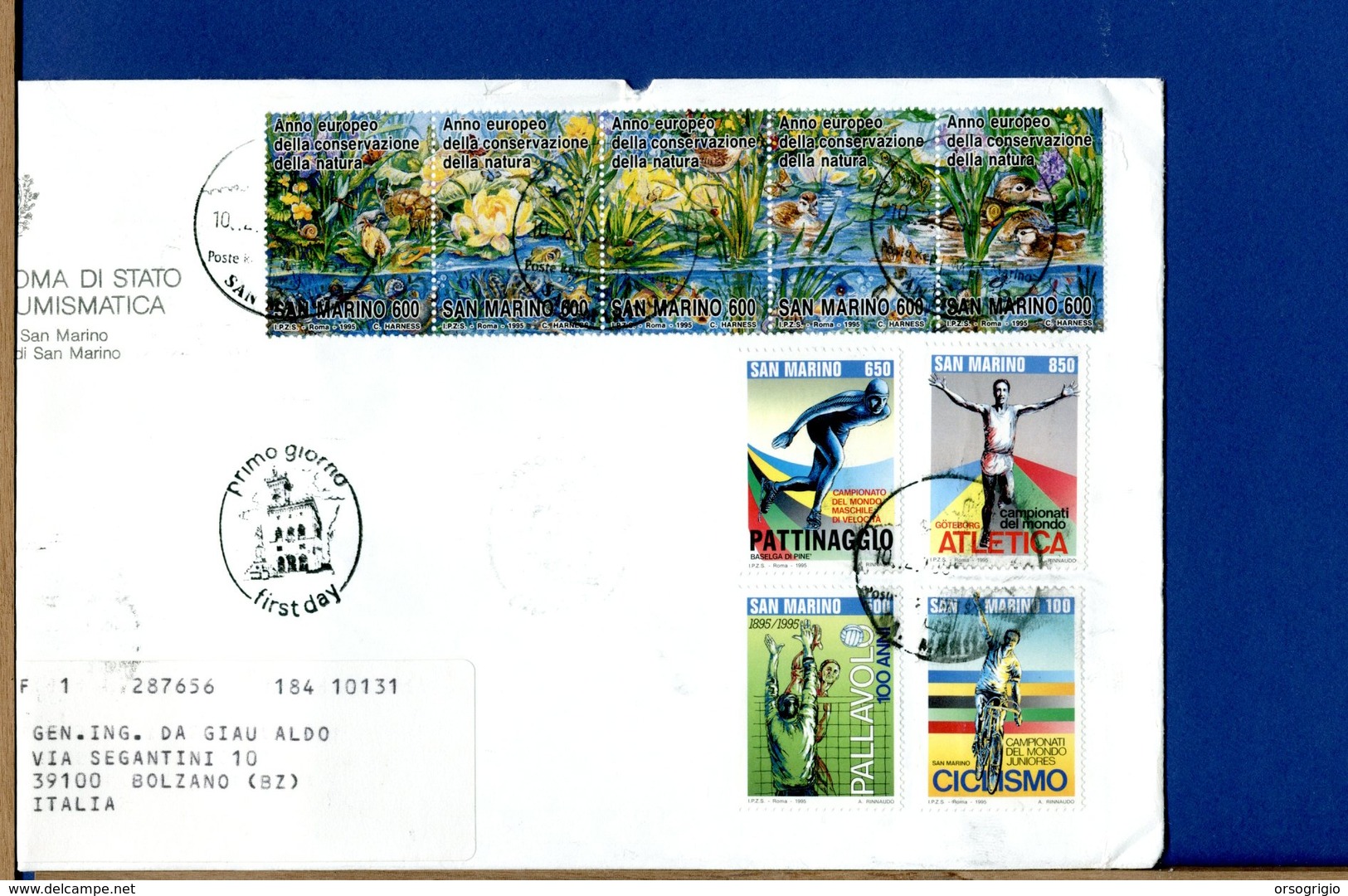 SAN MARINO - FDC - BUSTE VIAGGIATE E RACCOMANDATE - FDC