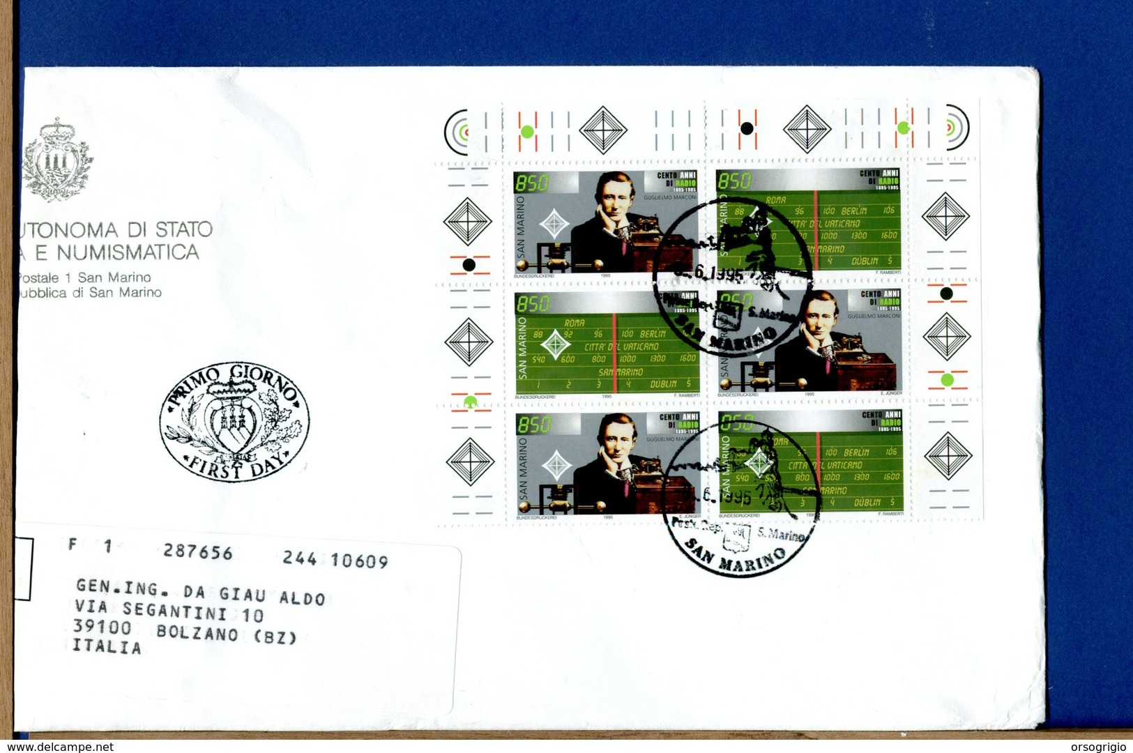 SAN MARINO - FDC - BUSTE VIAGGIATE E RACCOMANDATE - FDC