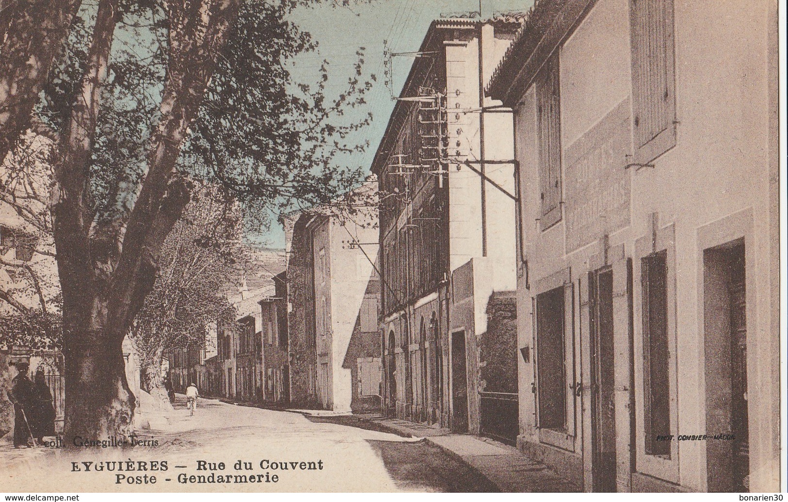 CPA 13 EYGUIERES  GENDARMERIE POSTE RUE DU COUVENT - Eyguieres