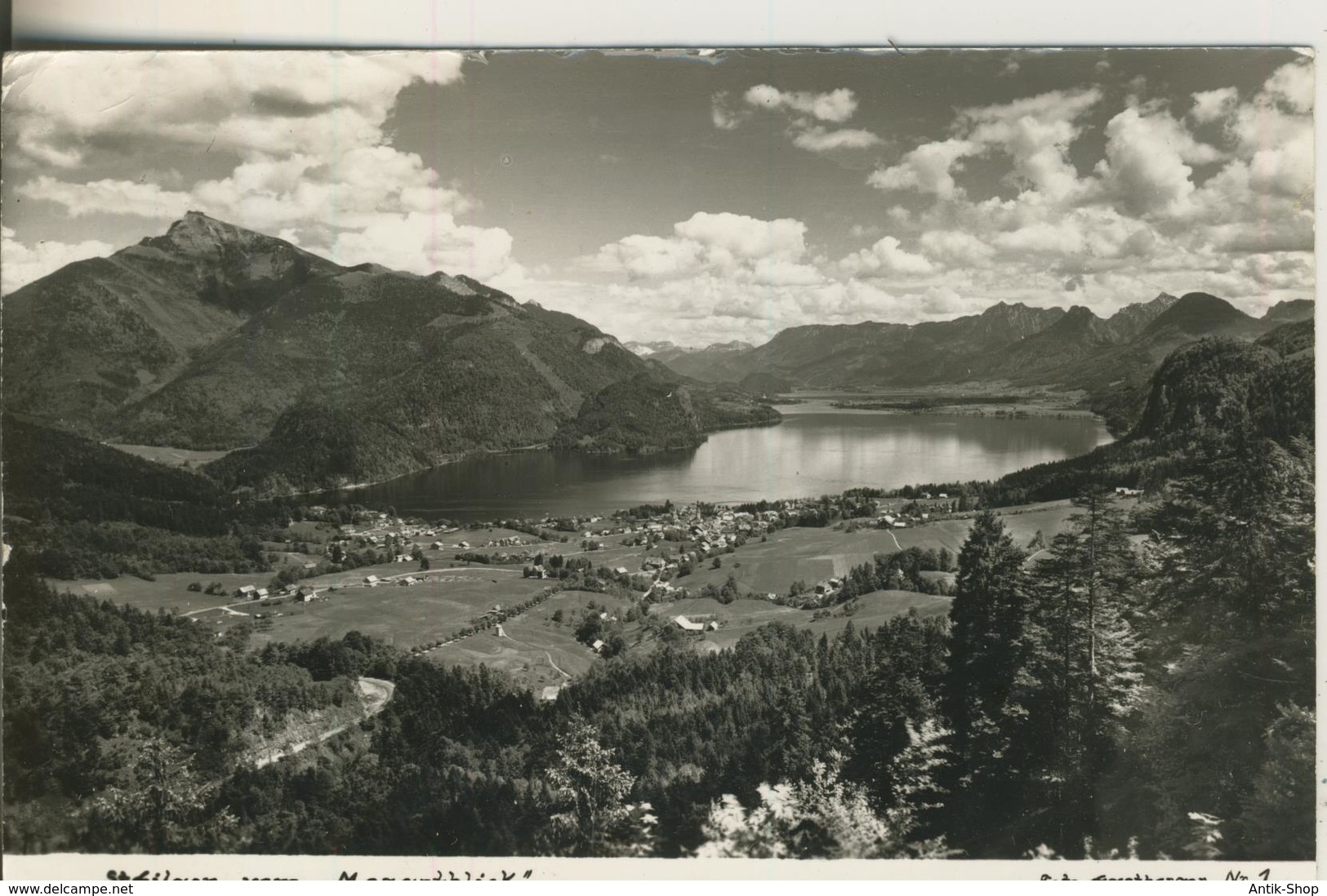 St. Gilgen V. 1962  Dorfansicht Mit Den Wolfgangsee Vom Mozartblick Gesehen (1231) - St. Gilgen