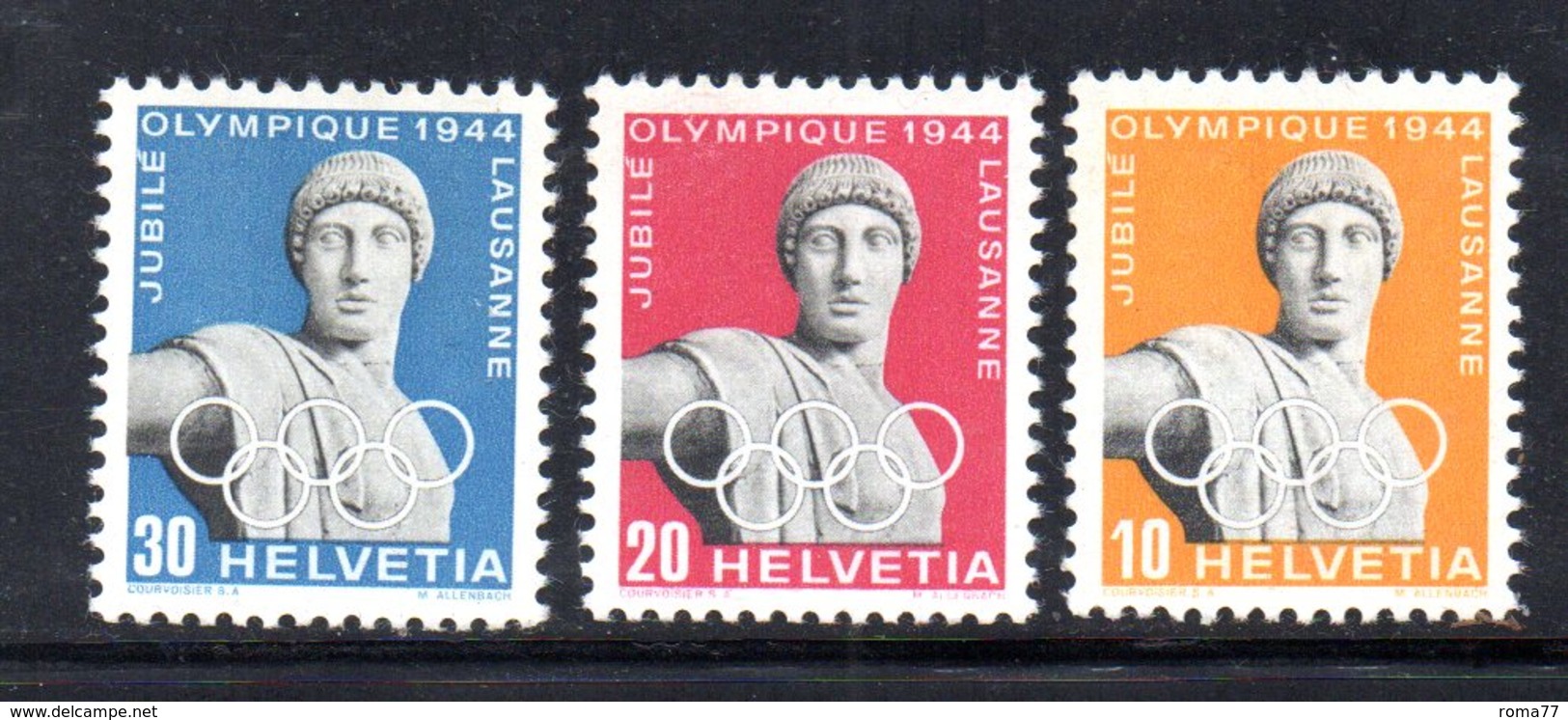 286/1500 - SVIZZERA 1944 , Unificato N. 392/394  ***  MNH  CIO - Ongebruikt