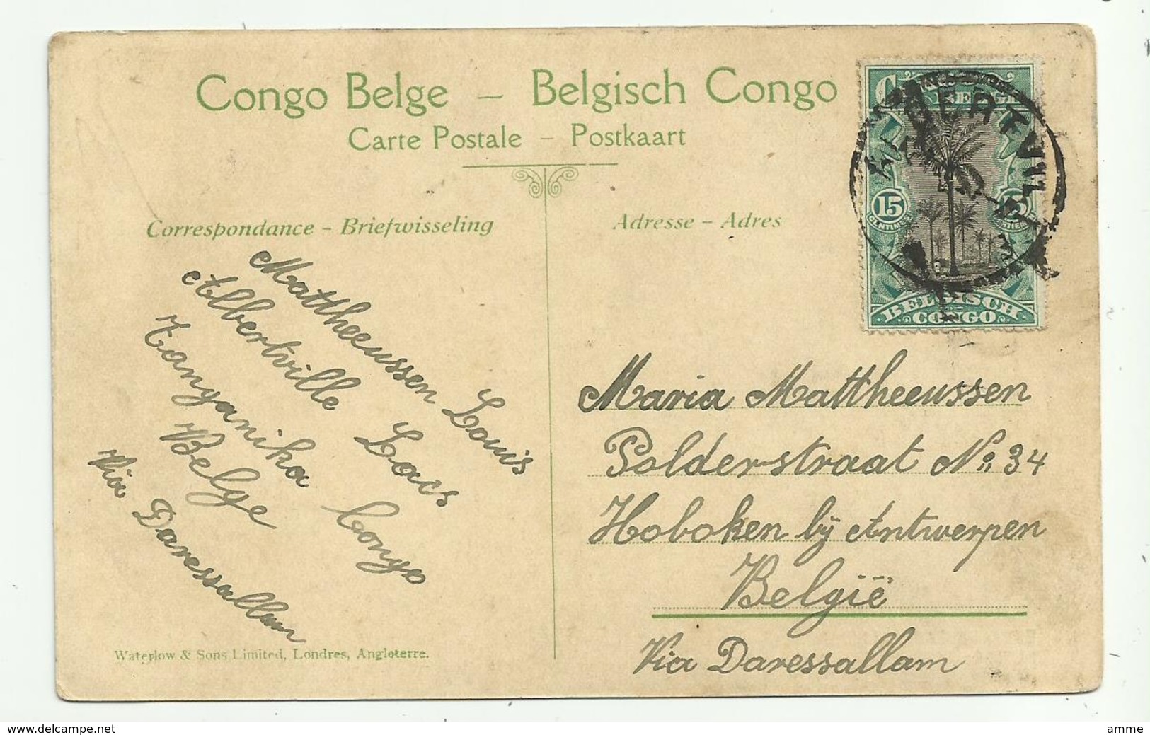 Est Africain Allemand (Occupation Belge)  *  La Kagera - Congo Belge