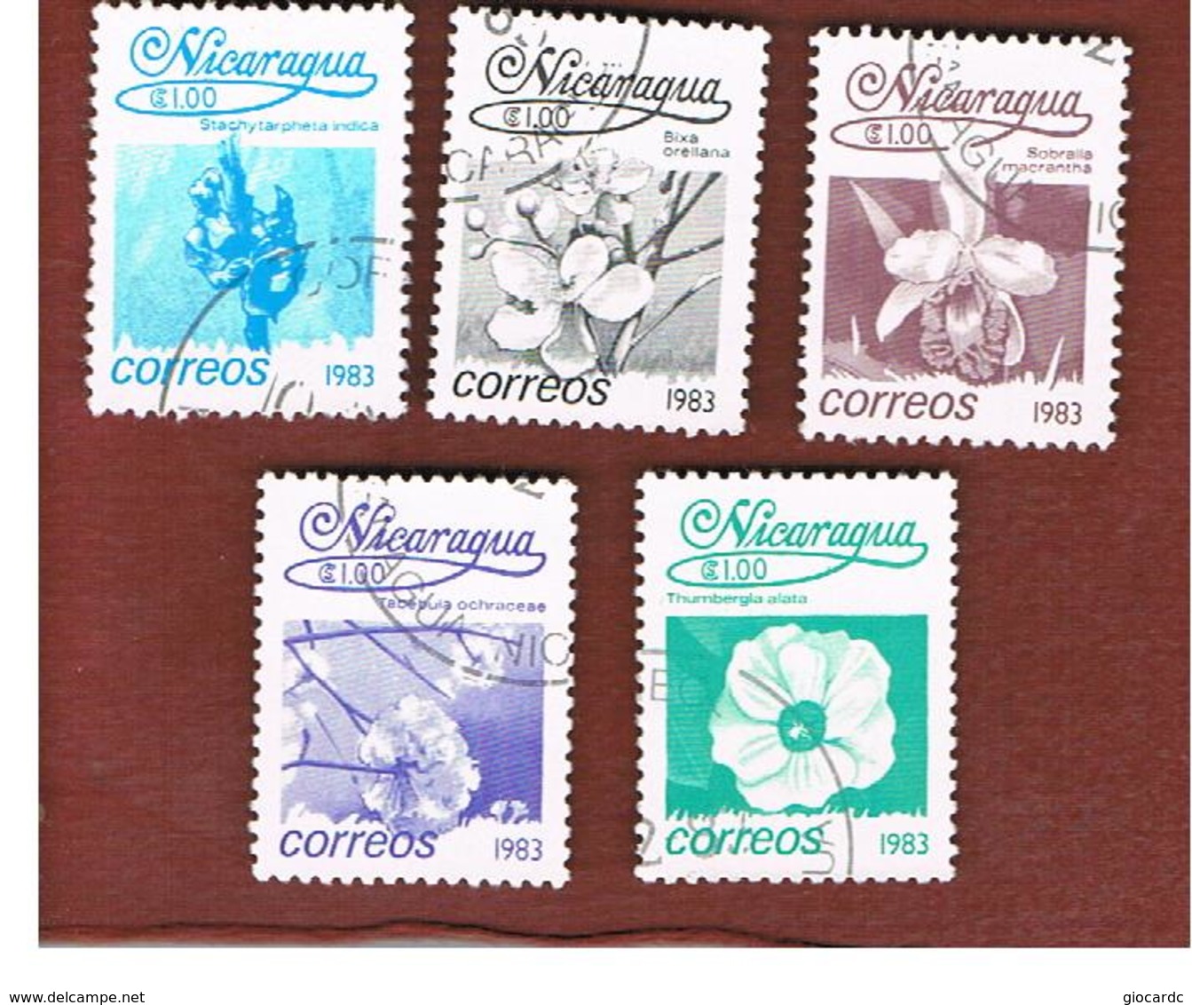 NICARAGUA - SG  2441.2456    -    1983  FLOWERS    -  USED° - Nicaragua