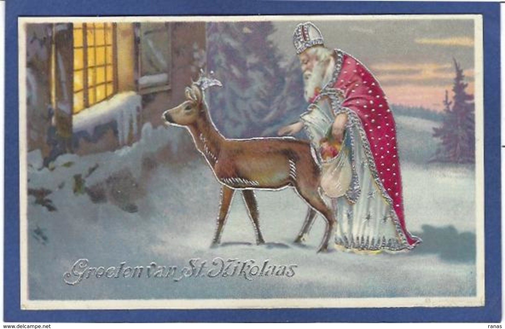 CPA Saint Nicolas Père Noël Santa Claus Non Circulé - Saint-Nicholas Day