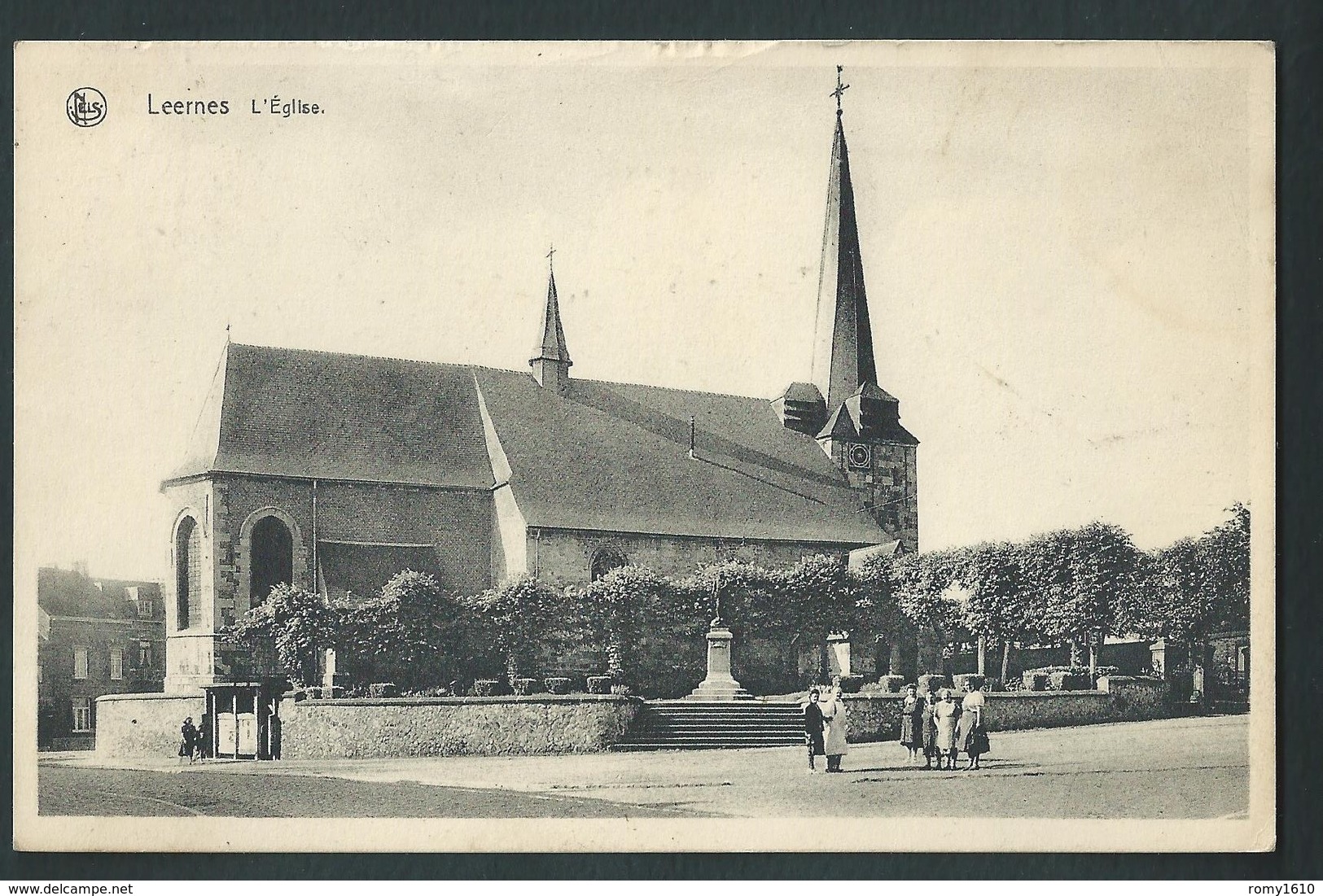 Leernes. (Fontaine L'Evêque)  L'Eglise. Animée. - Fontaine-l'Evêque