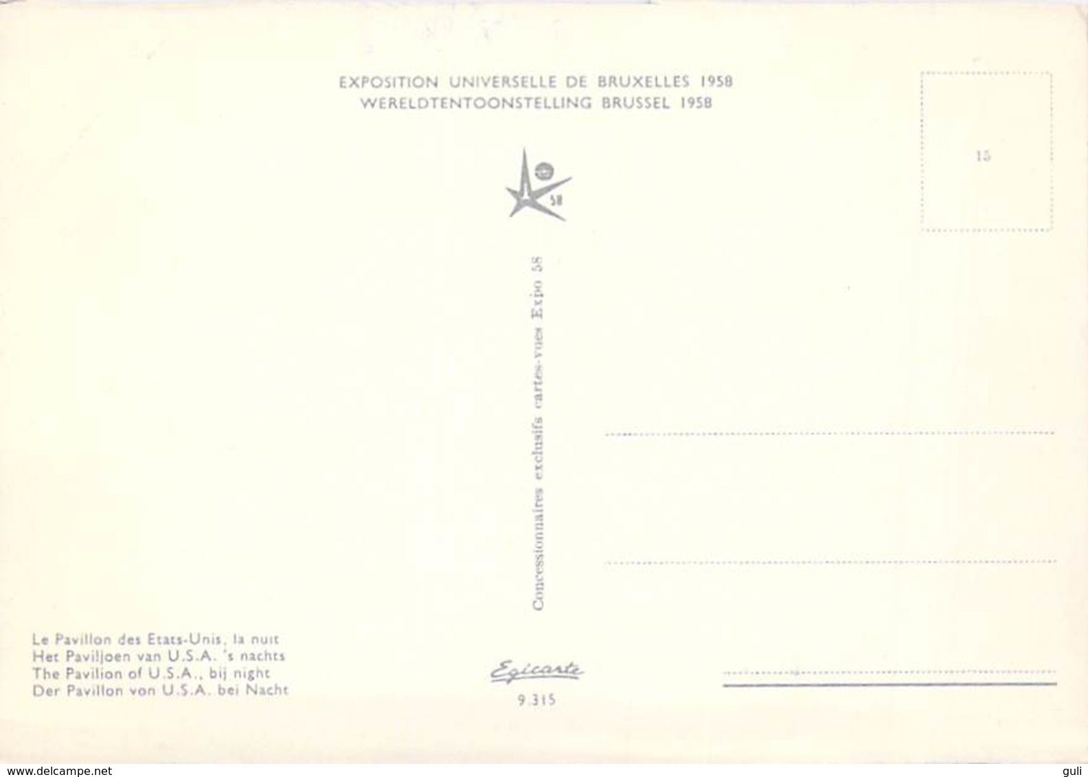 Belgique > BRUXELLES  (Laeken) Exposition Universelle 1958- Lot de 19 cartes cpsm, voir scan R / V des 19 cartes