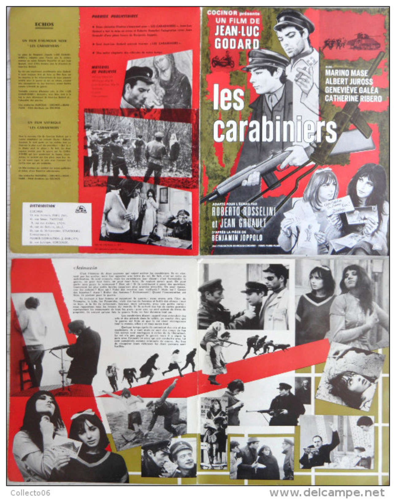 Brochure Promo Manuel D'exploitation Film  Les Carabiniers Jean-Luc Godard 1963 - Publicité Cinématographique