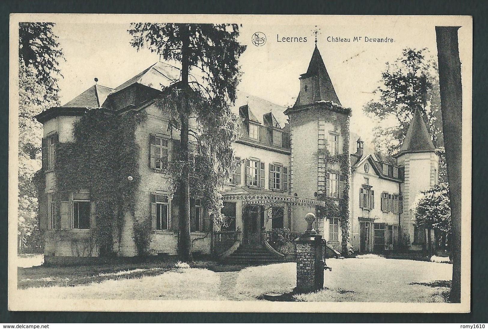 Leernes. (Fontaine L'Evêque)  Château De Mr. Dewandre.   2 Scans - Fontaine-l'Eveque