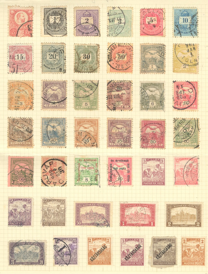 HUNGARY: Used A Shown And Mint Hinged On Old Album Page - Used Stamps