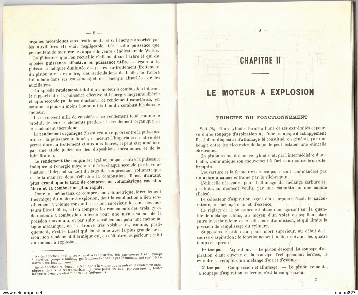 SNCF En 1947 Ed CHAIX NOTIONS ELEMENTAIRES SUR LES MOTEURS A COMBUSTION INTERNE LE MECANISME ET LES FREINS DES AUTORAILS - Chemin De Fer & Tramway