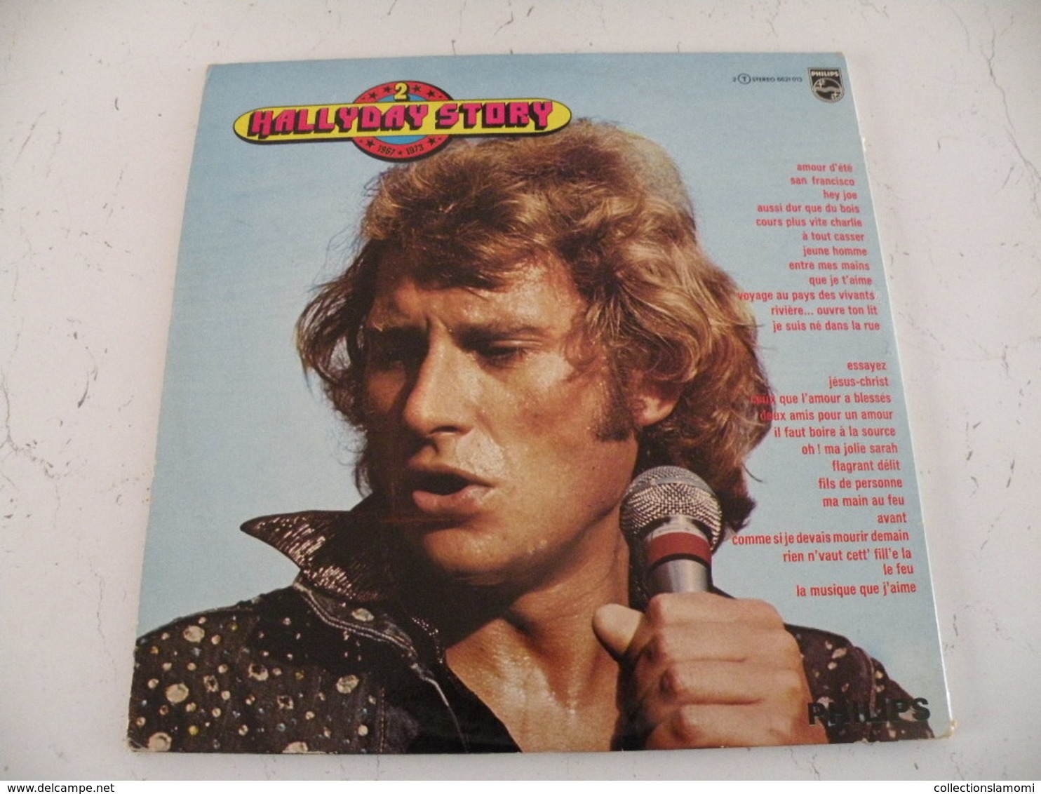 Johnny Hallyday - Chansons De 1967 à 1975 (Titres Sur Photos) - Vinyle 33 T - LP Double Album - Other & Unclassified