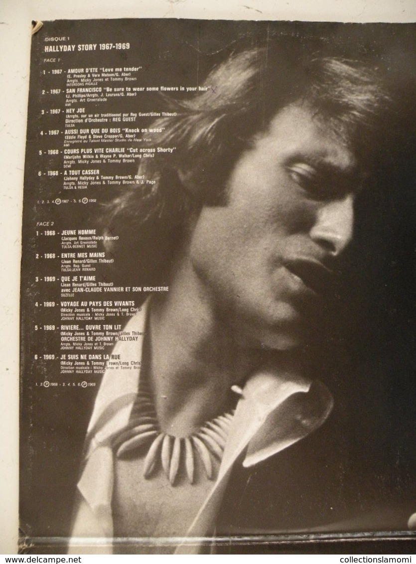 Johnny Hallyday - Chansons De 1967 à 1975 (Titres Sur Photos) - Vinyle 33 T - LP Double Album - Sonstige & Ohne Zuordnung